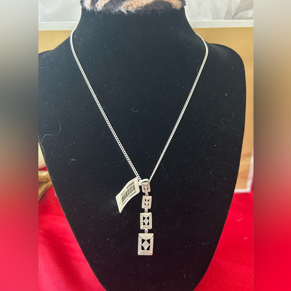 Diamond accent Sterling Silver Pendant and Necklace